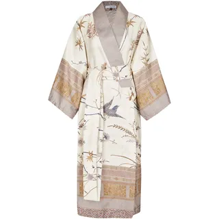 bassetti Bademantel Kimono Fong - Farbe: beige - V2, Größe: S/M (99238)