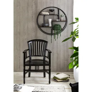 SIT Möbel Wandregal Panama 75 x 20 x 75 cm Schwarz