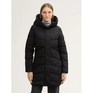 Tom Tailor Damen Puffer Parka mit Kapuze, 14482 - Deep Black, XL