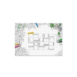 SIGEL Schreibtischunterlage Adult Coloring ohne Kalendarium weiß Papier 59,5 x 41,0 cm, 20 Blatt