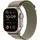 Watch Ultra 2 GPS + Cellular 44 mm Titaniumgehäuse beige Alpinarmband grün S