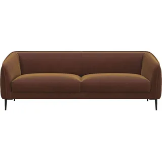 flexlux Couch Polyester 3-Sitzer Braun