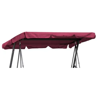 Hollywoodschaukel Dachbezug 210 x 145 cm Bordeaux Wasserdicht | Universal Ersatzdach Gartenschaukel 3 Sitzer | UV 50 Schaukel Dach Ersatz Bezug