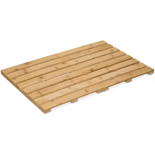 Relaxdays Bambus Badematte Natur 60 x 40 cm