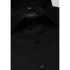 Bild von Langarmhemd MODERN FIT Cover Shirt in schwarz unifarben, schwarz, 42