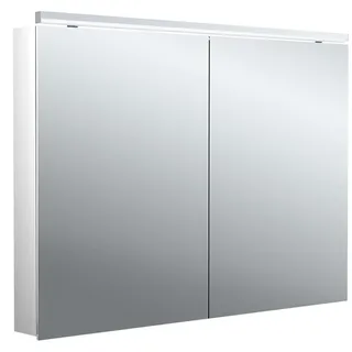 emco flat 2 classic LED-Lichtspiegelschrank mit Aufsatzleuchte, 2 Türen, 1000x711x113mm, 979706504