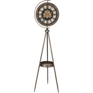 Standuhr GILDE "Standuhr Heritage", kupferfarben, schwarz, B:42cm H:163cm L:45cm, Metall, Standuhren, Standuhr