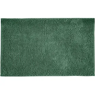 Allstar Badematte Chenille, waschbar, Anti-Rutsch Matte für einen sicheren Stand im Badezimmer, weicher Hochflor Badteppich aus 100% Polyester, schnelltrocknend und hygienisch, 50 x 80 cm, Grün