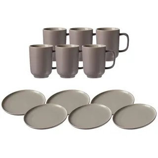 Ritzenhoff & Breker Kaffeeservice Jasper 12-tlg. taupe/unifarben