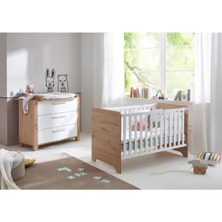 arthur berndt Babyzimmer Set Marlon 2-tlg. , Holzwerkstoff , 3 Schubladen , 1x1x1 cm , Blauer Engel, Hergestellt in Deutschland , Babymöbel & Kindermöbel, Babyzimmer