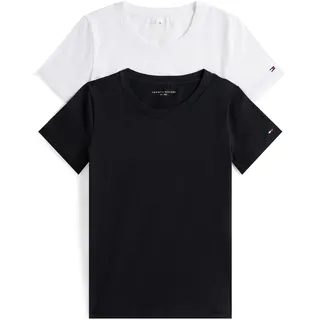 T-Shirt, Damen, Gr. S (36), weiß (weiß, schwarz), Jersey, Obermaterial: 95% Baumwolle, 5% Elasthan, TOMMY HILFIGER UNDERWEAR, unifarben, regular fit normal, Rundhals, abgesteppte Kante, Shirts T-Shirt, Rundhalsausschnitt, regular fit, Topseller
