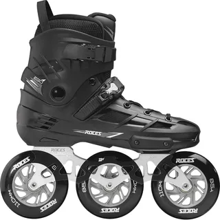 ROCES EGO 3X110 TIF Inline-Skates, Black-Silver, 39