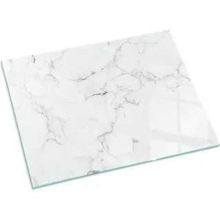 Marmormuster mit Aderung – Glasbodenplatte für – Kaminofen – Kaminplatte Glas – Schutzglas – Funkenschutzplatte –Glasbodenplatte Feuerfeste – Hitzeschutzplatte – Bodenschutz aus Glas – 80x60 cm