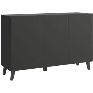 P & B Sideboard 120 x 76 x 39 cm Schwarz