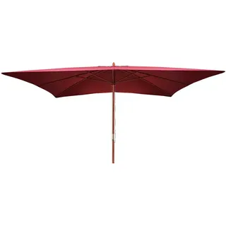 MCW Sonnenschirm Bordeaux , Holz , 400x300 cm , Sonnenschutz, Sonnenschirme