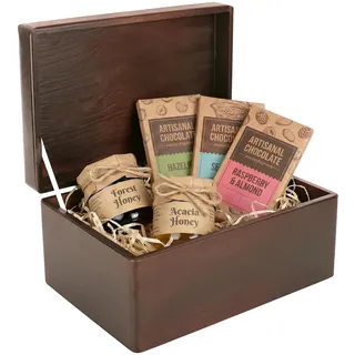 Creative Deco Braun Große Holzkiste mit Deckel | 30 x 20 x 14 cm (+/-1cm) | Ostern Kiste Holzbox Erinnerungsbox Baby Aufbewahrungsbox Spielzeugkiste Kasten | Für Hochzeit, Geburtstag