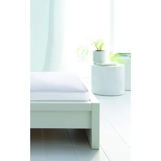 Poyet Motte Matratzenschoner, saugfähig, Molton, 100% Baumwolle, 180 x 200 cm, Weiß