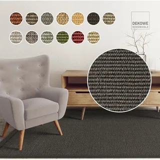 Dekowe Sisalteppich "Mara S2 mit Bordüre" rechteckig 5 mm Höhe Flachgewebe, Material: 100% Sisal, Wohnzimmer, Kundenliebling, grau