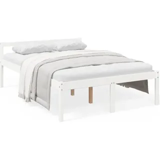 vidaXL Seniorenbett Weiß 120x200 cm Massivholz Kiefer - Weiß