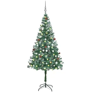 Möbel Künstlicher Weihnachtsbaum mit Beleuchtung Kugeln Zapfen 180 cm - Weihnachtsgirlanden 3077700 - Grün