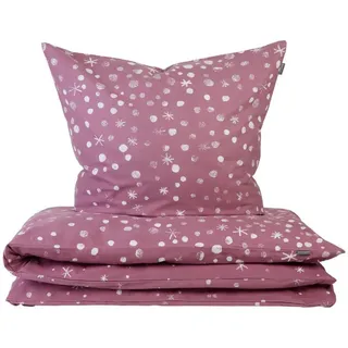 SCHIESSER Runa Winter-Print Baumwolle Rosa 135 x 200 cm + 80 x 80 cm