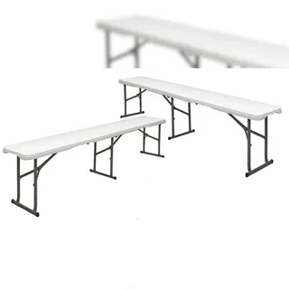 AMANKA Bierbank 182 x 27 x 43 cm Weiß