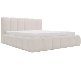 Graingold Polsterbett Cloud 200x200 Bouclé-Stoff Beige , Textil , 200x200 cm , Schlafzimmer, Betten, Polsterbetten