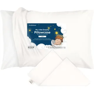 KeaBabies Kinder Kissenbezug, Bio-Baumwolle - 35x51 cm Kopfkissen Kissenbezug für Jungen, Mädchen, Weicher und Strapazierfähiger Baumwollbezug für Miniatur-Schlafkissen, niedliche Farben (Soft White)