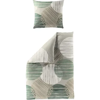 BIERBAUM Bettwäsche »4010« 2 Stk. tlg. Renforce, 100 % Baumwolle, pflegeleicht, grün