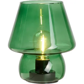 Ambia Home Led-Tischleuchte , Dunkelgrün , Kunststoff, Glas , geometrisch , 8 mm , Laterne , 17 cm , RoHS, Ce , mit Schalter , Lampen & Leuchten, Innenbeleuchtung, Tischlampen