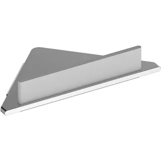 Keuco Edition 400 Eckduschablage mit Glasabzieher, Aluminium silber-eloxiert | weiß, 11557170100