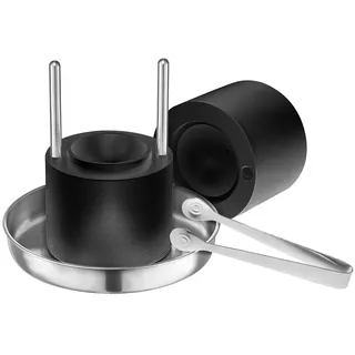 Vevor Eispresse Eiskugelformer Set 60 mm Eiskugel aus Luftfahrt-Aluminium mit Eisblockform & großer Matte & Zange & Tropfschale & einem Glas, runder Eisballmaker, für Whisky Cocktail Partys Urlaub