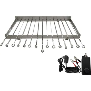 walexo Spießdreher 3-12V/10W (regelbar), incl. 15 Edelstahlspieße