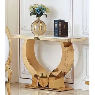 Designer Schminktische Konsolentisch Holz Kommode Sideboard Schrank sekretär - Gold