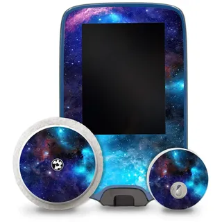 Aufkleber Set passend für Freestyle Libre 2 + 3 Lesegerät + Sensor R229 Galaxy