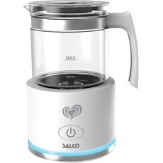 Bild von Induktions- Glas-Milchaufschäumer SMI-600, für kalt und warm, weiß, perfekter Milchschaum, Cappuccino, Latte Macchiato, Eiskaffee
