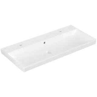Villeroy & Boch Avento Schrankwaschtisch, 2 Hahnlöcher, mit Überlauf, 1000x470mm, 4156A401, Farbe: Weiß