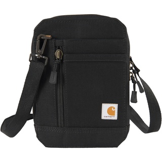 Carhartt Unisex Nylon Duck Crossbody, Wasserabweisende Geldbörse mit verstellbarem Umhängegurt Umhängetasche, Schwarz