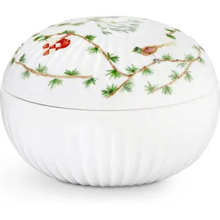 Kähler Bonbonniere Ø12 cm Hammershøi Weihnachten Dekoration in Handarbeit, Weiss