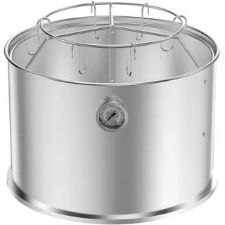 Onlyfire Edelstahl Räucherkammer Mittelkochsystem für Weber Smokey Joe 37cm Holzkohlegrill, Enthält Ring und Speckaufhänger Set, Verwandeln Sie Ihren Kugelgrill in Einen Räucheraufsatz