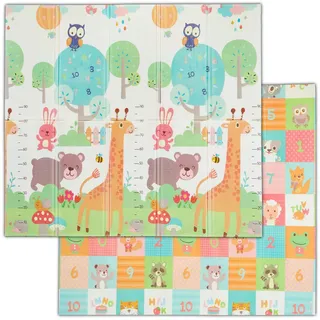 Relaxdays Spielmatte , Multicolor , Textil, Kunststoff , 195x175 cm , Teppiche und Böden, Teppiche, Kinderteppiche