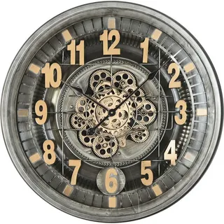 Wanduhr Home ESPRIT Gold Silberfarben Kristall Eisen Vintage 66,5 x 8,5 x 66,5 cm - Gold