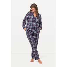Große Größen Pyjama, Damen, blau, Größe: 58/60, Baumwolle, Ulla Popken