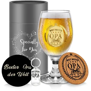 Geschenke für Opa Personalisierte Biergläser für Opa Geburtstag Bierglas Mit Gravur Geschenke für Männer Bester Geburtstagsgeschenke Bierkrug Geschenk für OPA Biergläser Geschenk Weihnachten