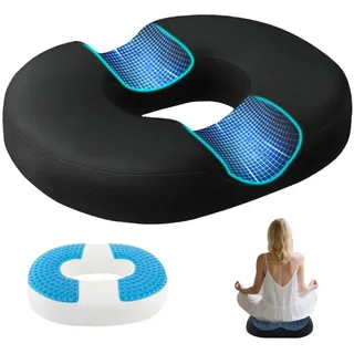 Anti-Dekubitus-Stuhlkissen, Sitzring Steißbein Entlastung-Memory Foam, Orthopädisches Sitzkissen aus Memory Form, Orthopädisches Druckentlastungskissen, wirksam bei Hämorrhoiden, für Zuhause, Büro