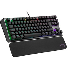 Cooler Master CK530 V2 Tenkeyless Mechanical Gaming Keyboard - Per-Key RGB Backlighting, On-The-Fly Controls, Aluminium Top Plate and Wrist Rest Included - UK Layout/Red Switches