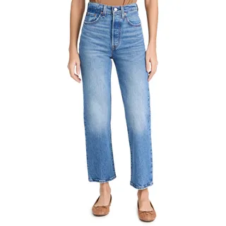Levi's Damen Ribcage Straight Ankle Jeans,Dance Around,26W / 27L