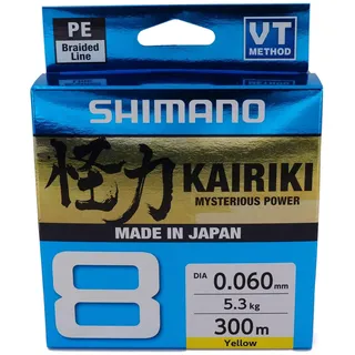 Shimano Fishing Shimano Kairiki 8, Geflochtene Schnur 300 M / Yellow - 0.215 mm