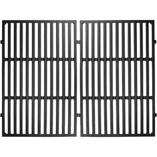 GFTIME 44.5 x 30cm 7638 Gusseisen Grillroste für Weber Spirit E-310 Classic (mit seitlichen Brennerknöpfen), Spirit I & II E/S-310 320 330 (mit vorderen Bedienknöpfen), 7527 7639 gussrost