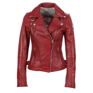 Freaky Nation Damen Biker Princess Jacke, Rot (Apple 4068), M